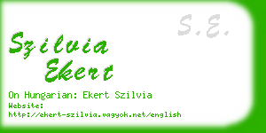 szilvia ekert business card